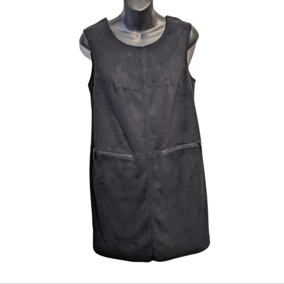 RACHEL Rachel Roy black faux suede dress sz 4 - Picture 1 of 8